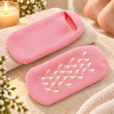 Гелевые увлажняющие носочки SPA Gel Socks для смягчения и заживления кожи стоп Розовые