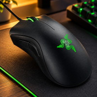 Проводная игровая мышь USB DeathAdder CHROMA для ПК и ноутбука, правая рука