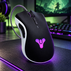 Проводная игровая мышь DeathAdder Elite Destiny с подсветкой и разрешением 16000 DPI для ПК, USB
