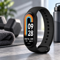 Фитнес-браслет Band M8 с цветным AMOLED дисплеем 1.62 дюйма, уведомлениями и мониторингом активности