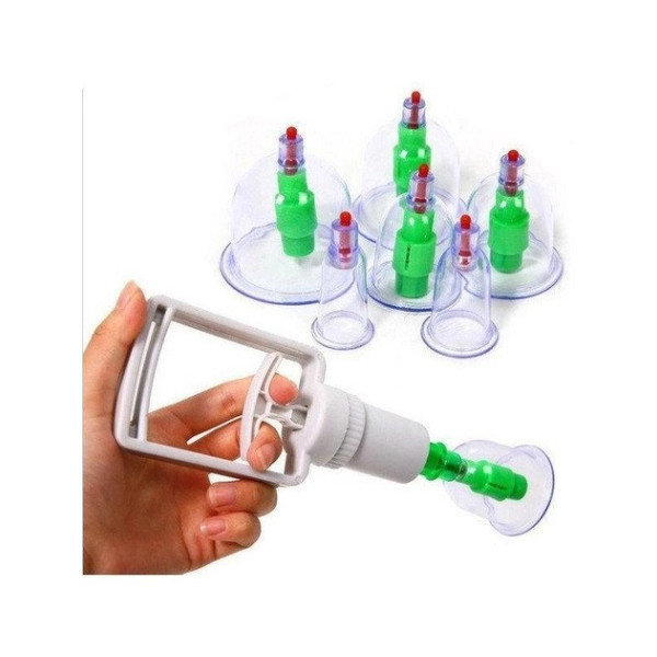 Антицеллюлитные вакуумные массажные банки Pull Out a Vacuum Apparatus 12 шт с насосом для домашнего использова