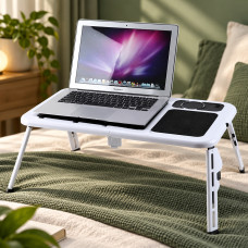 Столик-подставка с активным охлаждением для ноутбука E-Table LD-09 2 USB белый