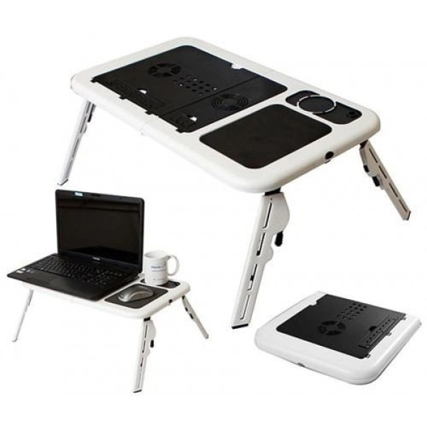 Столик-подставка с активным охлаждением для ноутбука E-Table LD-09 2 USB белый
