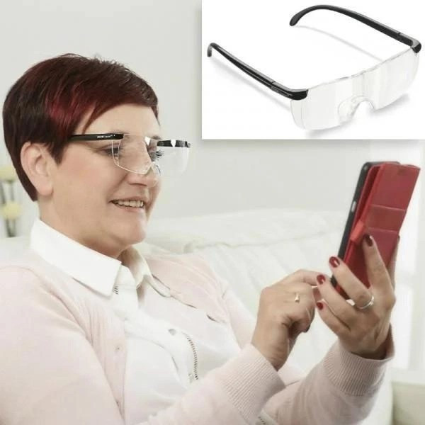 Очки увеличительные универсальные для чтения и шитья 160% лупа Big Vision