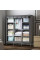 Складной тканевый шкаф Storage Wardrobe 88130 с 3 секциями и 8 полками серого цвета для одежды