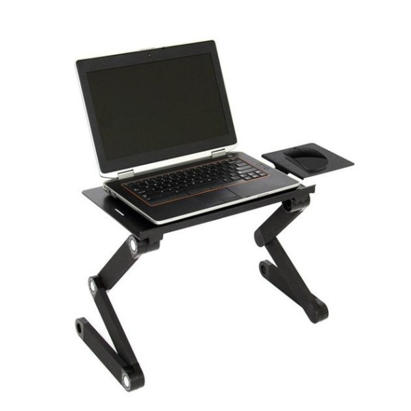 Столик-подставка трансформер Laptop Table T8 с активным охлаждением и подстаканниками для ноутбука
