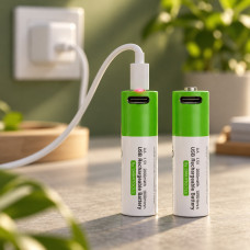 Аккумуляторные батарейки AA Smartools USB Type-C 1.5V 2600mWh комплект из 2 штук