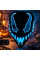 Маска Venom Aurora с подсветкой синего неона для Хелловина, унисекс, пластиковая