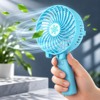Портативный ручной мини вентилятор трансформер handy fan с аккумулятором 18650 и механическим управлением