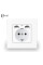 Розетка Coswall с заземлением и двумя USB-гнездами, встроенная, пластиковая белая, 3 разъема