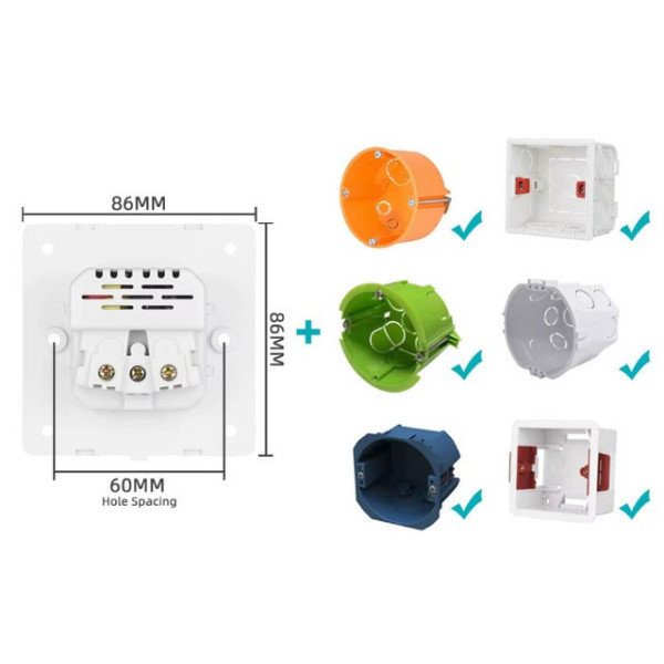 Розетка Coswall с заземлением и двумя USB-гнездами, встроенная, пластиковая белая, 3 разъема