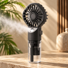 Портативный аккумуляторный вентилятор Handy Fan LY-598 с функцией распыления воды и USB-питанием