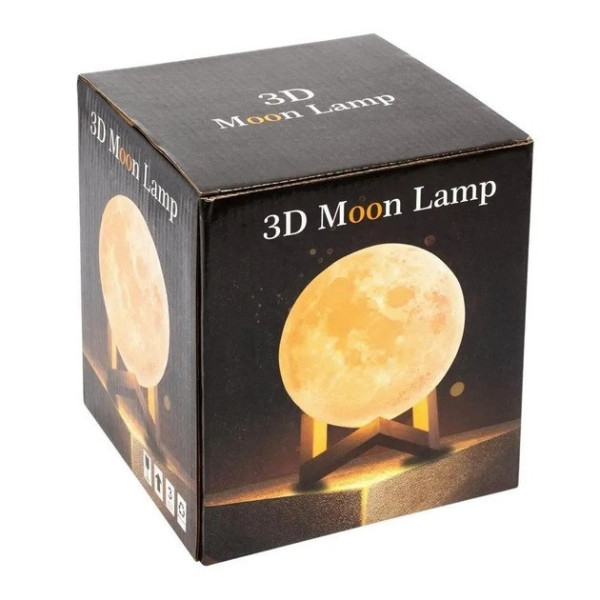 Ночник 3D Луна с 5 режимами и 5 цветами свечения, сенсорный светильник Moon Touch USB аккумуляторный