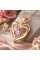 Кулон сердце Heart Love с розовым цирконием на цепочке, женское золотое ожерелье длиной 45 см