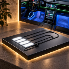 LED подсветка ног в салон автомобиля с RGB подсветкой, 4 шт., USB, управление через Bluetooth и приложение