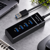 USB 3.0 хаб-разветвитель Memos с 4 портами и кнопками включения для зарядки и синхронизации