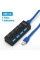 USB 3.0 хаб-разветвитель Memos с 4 портами и кнопками включения для зарядки и синхронизации
