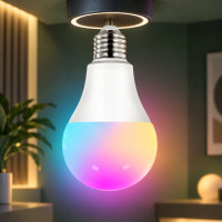 Умная светодиодная лампочка Tuya E27 LED Bluetooth с RGB и белым светом