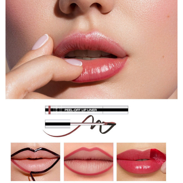 Матовая жидкая помада-подводка для губ с эффектом пилинга Peel-Off Lip Liner оттенки 00 Red и 02 Brown