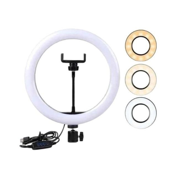 Кольцевая лампа Ring Fill Light 26 см с держателем для телефона без штатива