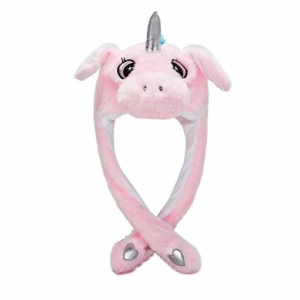 Шапка с подсветкой и двигающимися ушками единорога Pikachu toys soft toys with led