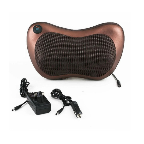 Массажная роликовая подушка Massage Pillow GHM 8028 с подогревом для спины и шеи с вибрацией, постукиванием и