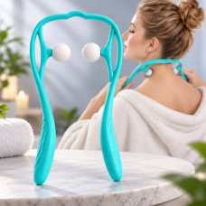 Роликовый ручной массажер Hexiang Neck Massager для шеи и плеч с эффектом разминания для снятия усталости и на
