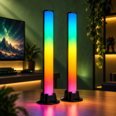Настенный светодиодный бра Desktop AND HA-184 с RGB подсветкой и четырьмя музыкальными режимами, черный, набор