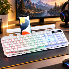 Клавиатура мембранная игровая K-25 с RGB-подсветкой, цифровым блоком и USB-подключением