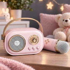 Беспроводной детский микрофон караоке C-20 Bluetooth с колонкой, голосовыми эффектами и аккумулятором