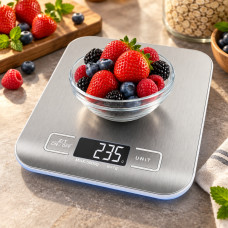 Электронные кухонные весы AND906 с LCD дисплеем, USB аккумулятором и батарейным питанием