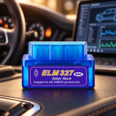 Миниатюрный диагностический автосканер Xiamen ELM327 v1.5 OBD2 с двумя платами и чипом для подключения к компь