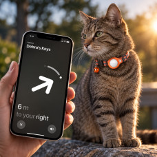 Bluetooth трекер с зумером для поиска вещей, совместимый с Find My, черный/белый