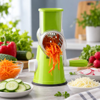 Механическая овощерезка мультислайсер Kitchen Master 3 в 1 с тремя насадками для овощей и фруктов