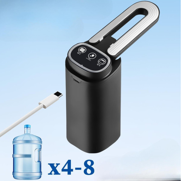 Электрическая портативная помпа Water Pump 600 мл с аккумулятором 1200 мАч и USB-зарядкой для бутылей до 19 л