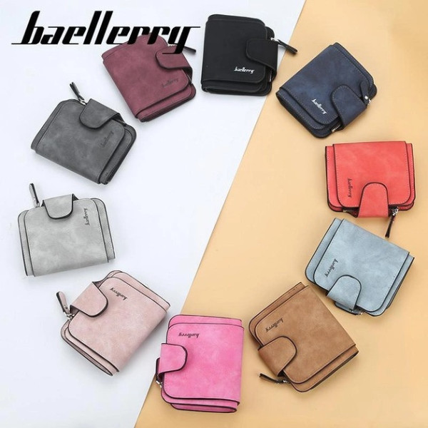 Женский кошелек Baellerry Forever 2346 из искусственной замши с застежкой на кнопки