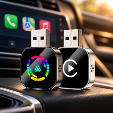 Автоадаптер CarPlay и Android Auto с USB Type-C, беспроводное подключение plug & play для iOS и Android