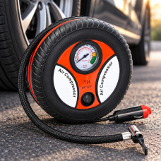 Автомобильный электрический компрессор Air Compressor DC12V 260 PSI для подкачки колес и мячей