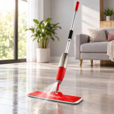 Швабра Spray Healthy Mop 3в1 с распылителем и двойной щеткой, длинная ручка для управления разбрызгиванием