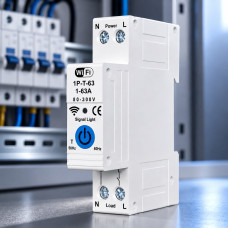 Автоматический выключатель с защитой DL-506 63A Wi-Fi с учётом энергии Tuya Life для DIN-рейки
