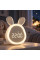 Электронные детские часы-ночник в форме зайчика с LED-дисплеем, подсветкой, будильником и аккумулятором