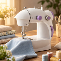 Электромеханическая портативная швейная машинка Sewing Machine Fhsm 201 с педалью