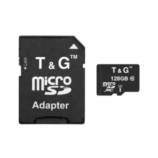 Карта памяти microSDXC T&G 128 ГБ Class 10 с адаптером