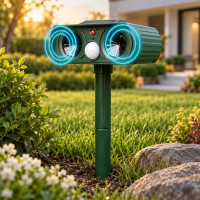 Ультразвуковой отпугиватель Solar Animal Repeller на солнечной батарее для защиты участка от всех видов вредит