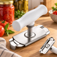 Регулируемая открывалка для банок и бутылок JAR Opener с пластиковой ручкой и рабочей частью из нержавеющей ст