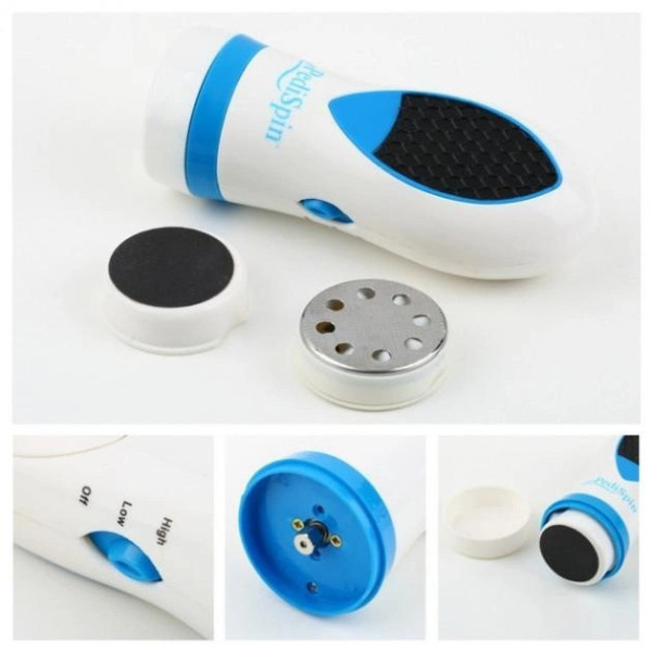Пемза электрическая Pedi Spin Pro с односторонней пилкой и сменными лезвиями для педикюра и пяток