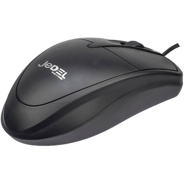 Проводная компьютерная мышь Jedel CP72 USB с разрешением 1000 DPI и кабелем 1.35 м для ноутбука и ПК, черная
