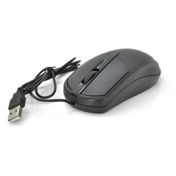 Проводная компьютерная мышь Jedel CP72 USB с разрешением 1000 DPI и кабелем 1.35 м для ноутбука и ПК, черная
