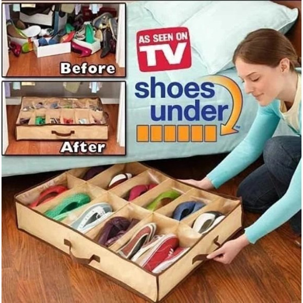 Органайзер для хранения обуви Shoes Under с прозрачной крышкой на 12 пар