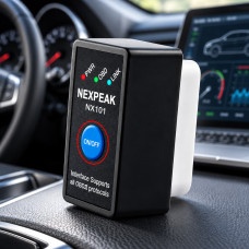 Автосканер GRB ELM 327 NEXPEAK V1.5 с Bluetooth и кнопкой питания для диагностики OBD2, подключение к компьюте